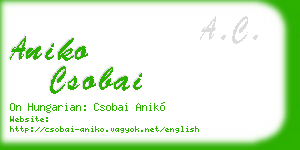 aniko csobai business card